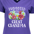 thumbnail image 4 of Inktastic Promoted to Great Grandma with Flowers Women's V-Neck T-Shirt, 4 of 5