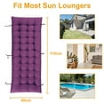 thumbnail image 3 of TOPCHANCES Lounge Chaise Chair Cushion, Tufted Soft Comfort Deck Chaise High Back Cushion, Outdoor Indoor Rocking Chair Padded with Ties for Patio Furniture, Rose Purple, 43''x16'', 3 of 8