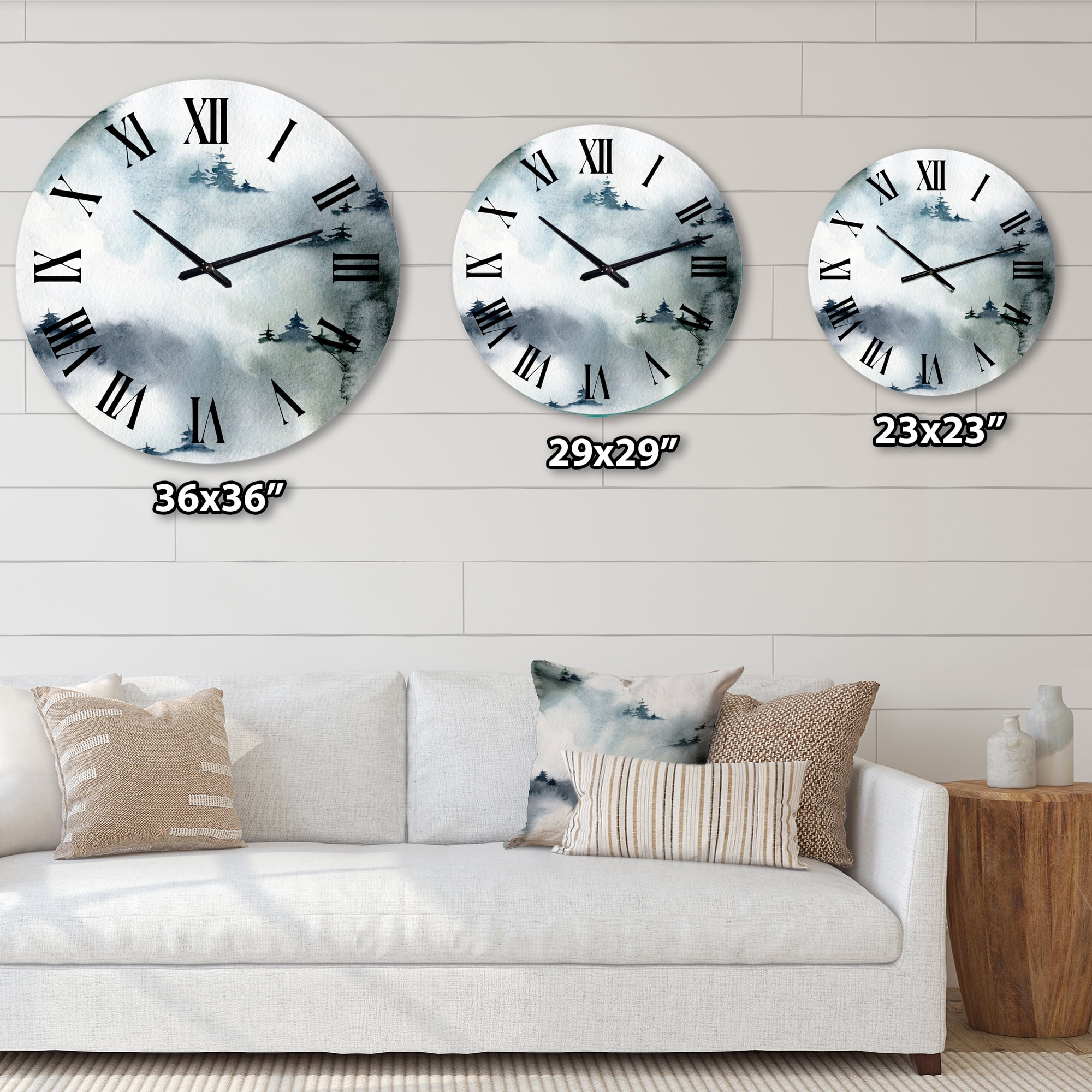 Designart 1 in Modern,Contemporary Wall Clock