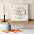 thumbnail image 3 of Ships Next Day Canvas Wall Art 10"x10", Sand Dollar Coastal Wood Framed Canvas Print Painting, Summer Beach Beige Ocean Ready to Hang Small Picture Wall Decor for Home Kitchen Nursery Office, 3 of 9