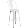 thumbnail image 5 of Flash Furniture Callum Commercial Grade 30" Round White Metal Indoor-Outdoor Bar Table Set with 4 Cafe Stools, 5 of 5