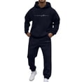thumbnail image 2 of FASHOFT Sweatsuits for Men 2 Piece Hoodie Sweatshirt and Joggers Sweatpant Tracksuit Set Casual Athletic Outfits Sweat Suit Navy XXL, 2 of 5