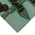 thumbnail image 3 of Liora Manne Fishing Bears Area Rug Green Indoor Outdoor Hand Tufted 5x7, 3 of 6