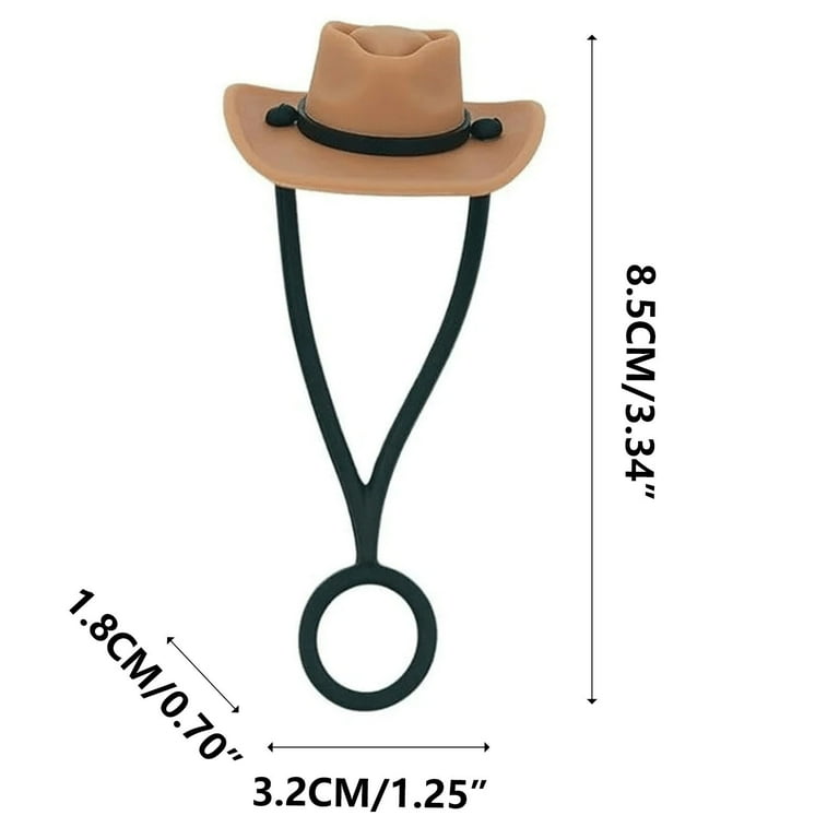 6 Cowboy Cap Silicone Straw Covers – Reusable, Fits Stanley Tumblers & More!
