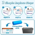 thumbnail image 5 of Refill Bags Compatible with Genie Easy Roll Signature Diaper Pail and Platinum Diaper Pail, Scented 60 Bags Hold up to 2800 Newborn Diapers, Upgraded Extra Thickness Powerful Odor Control, 5 of 5
