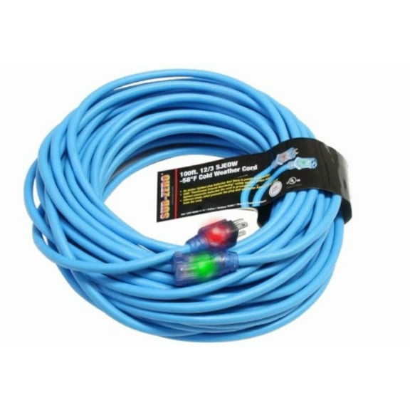 Century Wire Sub Zero 100 Ft 12/3 Sjeow Blue Coldweather Extension Cords