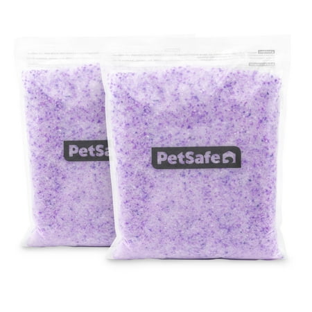 UPC: 0729849161160 | PetSafe ScoopFree Lavender Scented Crystal Litter  2-Pack ScoopFree Litter Absorbs Odors 5x Faster than Clay Clumping Low Tracking for Less Mess
