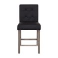 thumbnail image 1 of CorLiving Leila Faux Leather Upholstered Indoor Counter Height Bar Stool with High Back, Black, 1 of 8