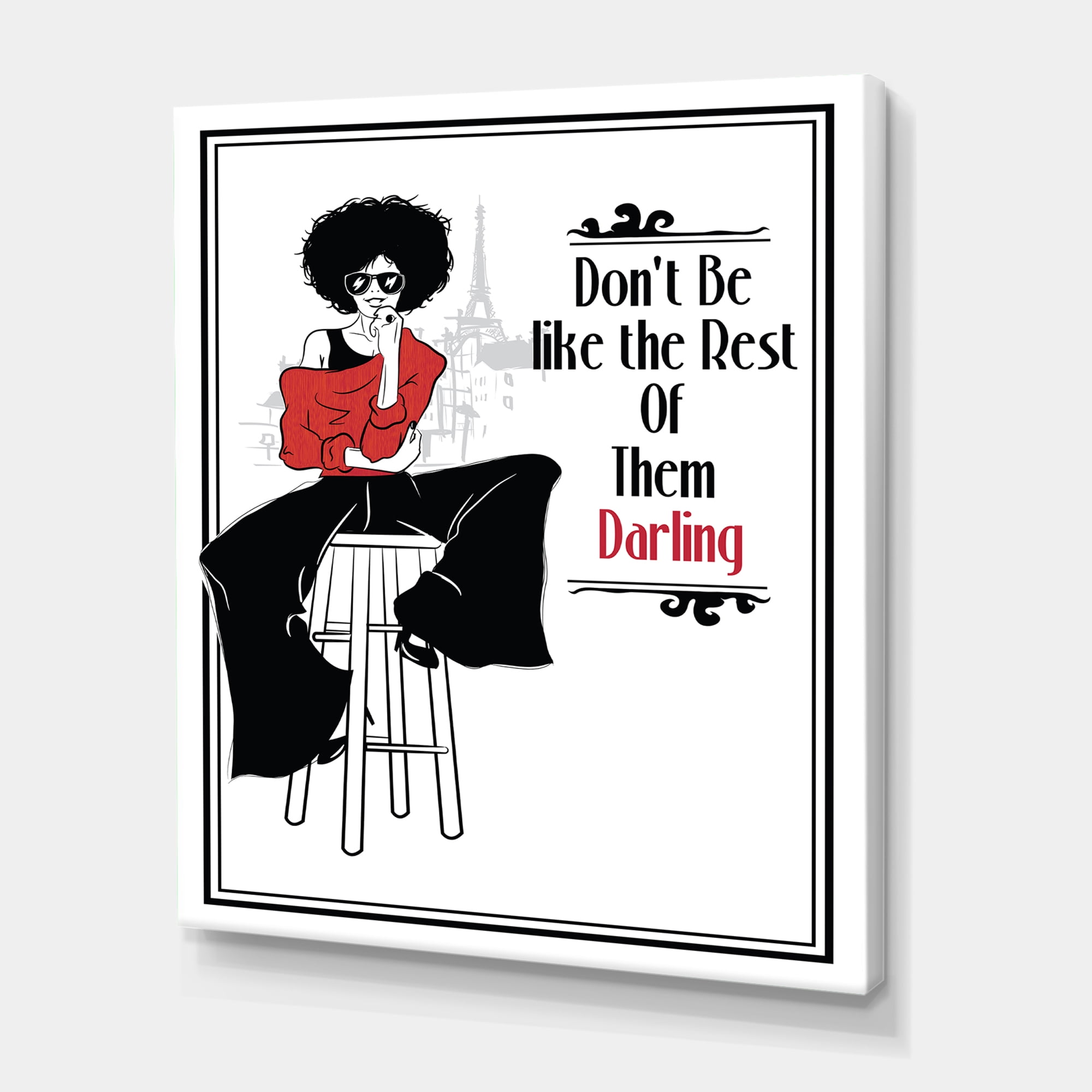 Style Passion Life Fashion Woman VI 12 in x 8 in Painting Canvas Art Print, by Designart
