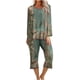 thumbnail image 2 of ICHUANYI Liquidación Conjunto de pijama cómodo de dos piezas de manga larga con cuello redondo para mujer de 2 piezas Conjunto deportivo ICHUANYI WER202308252375, 2 of 5