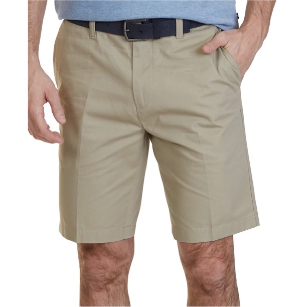 Nautica Mens Basic Casual Chino Shorts, Beige, 33 Nautica chino