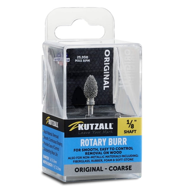 Fresa rotativa Kutzall Original Flame, gruesa, para tallar madera