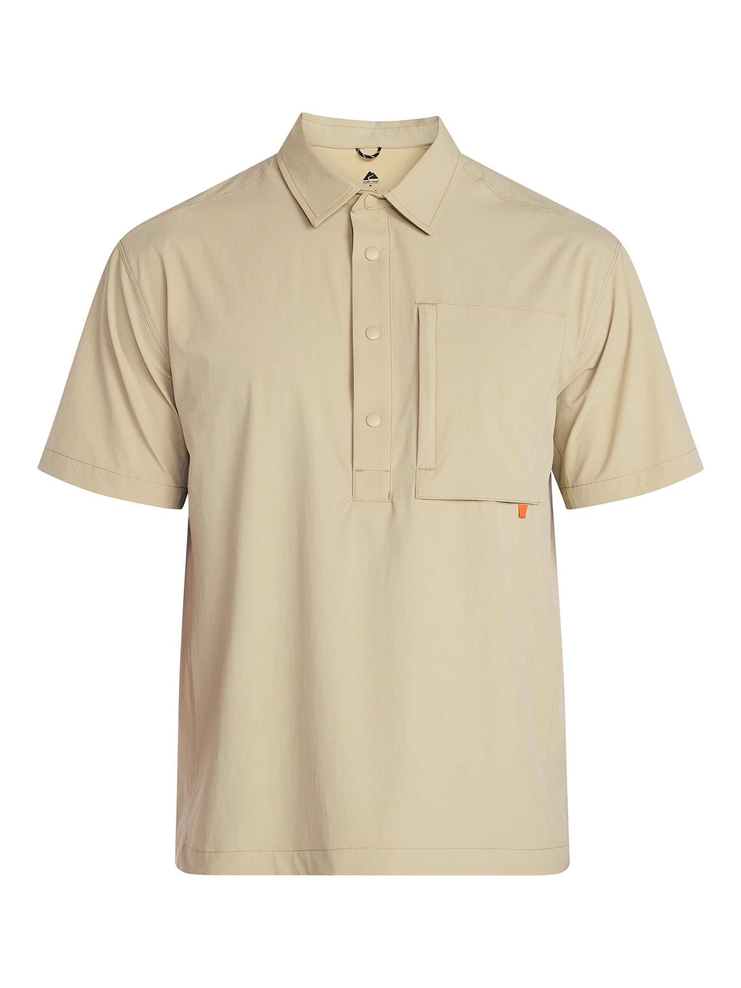 Ozark Trail Men's Popover Shirt with Short Sleeves, Sizes S-3XL