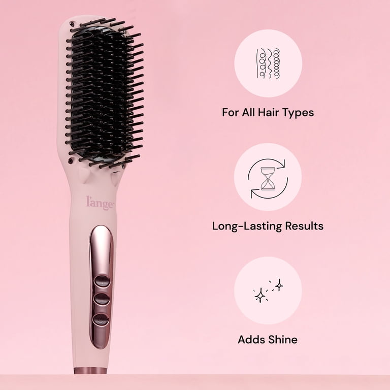 L'ange Hair Le Vite Ceramic Straightening Brush, Pink photo 4