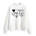 thumbnail image 1 of WEAIXIMIUNG Robes Sweat-Shirt pour Femmes 2024 Sweat-Shirt pour Femmes Saint-Valentin pour Haut à Motifs Sweat-Shirt à Manches Longues Blouse Décontractée Pull-Over, 1 of 4