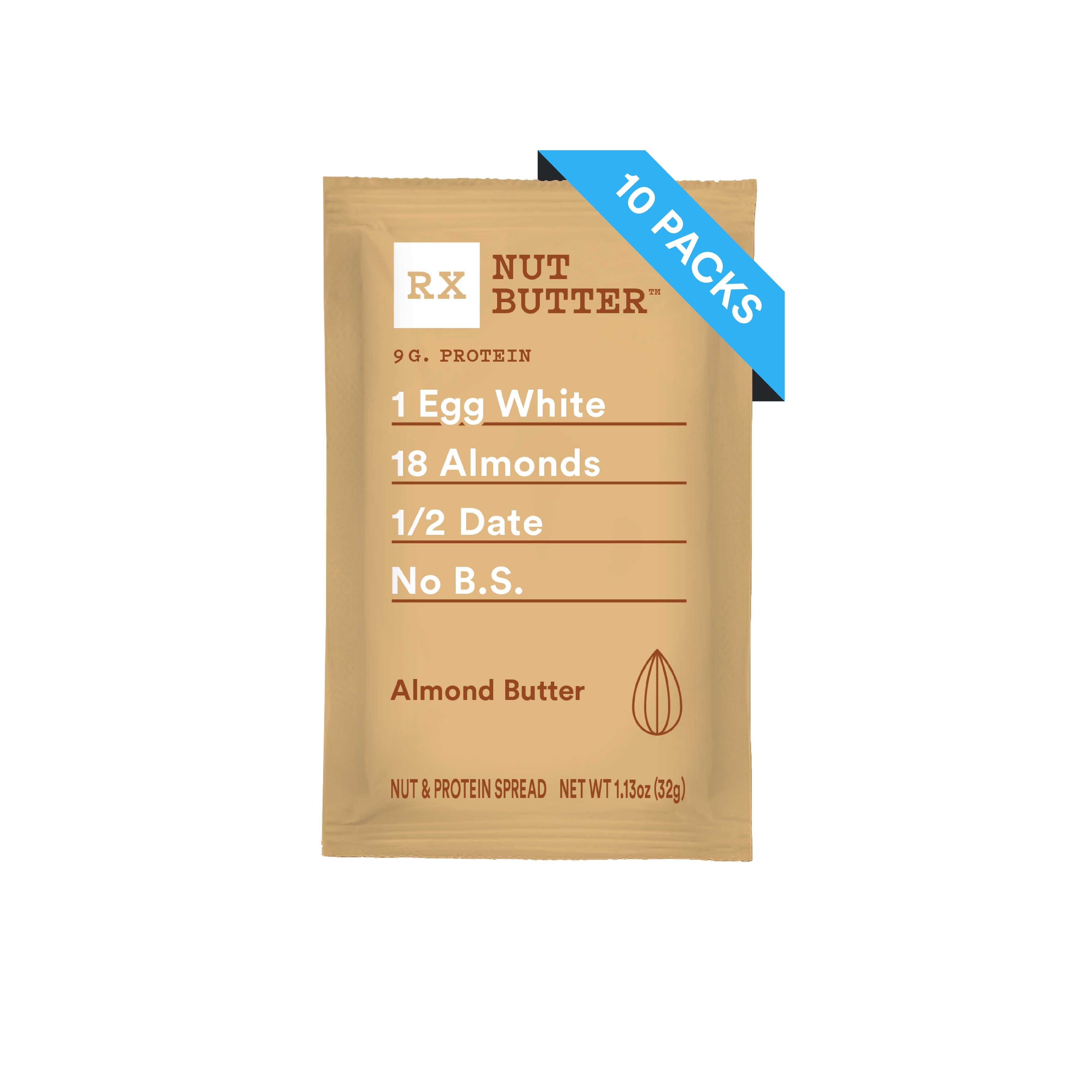 RXBAR Almond Butter Whole Food Nut Butter Single Serve Packets Gluten
