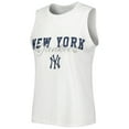 thumbnail image 2 of Women's Concepts Sport White New York Yankees Reel Pinstripe Tank Top & Shorts Sleep Set, 2 of 5