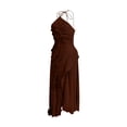 thumbnail image 6 of Blmnix Cocktail Dresses Women Dresses Hawaiian Dresses Peplum Under Dress Sleeveless Cocktail-Length Halter Summer Dresses for Women,XS, 6 of 7