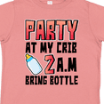 thumbnail image 4 of Inktastic Party at My Crib 2 A.m. Bring Bottle Baby Humor Boys or Girls Toddler T-Shirt, 4 of 5
