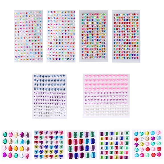 LEORX Acrylic Rhinestone Stickers Self Adhesive Jewels for Craft and Decoration