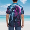 thumbnail image 4 of Sikiie Hip-Hop Glasses Gorilla Print Men's Hawaiian Shirt, Summer Beach Button Pocket Short Sleeve T-Shirt,3X-Large, 4 of 7
