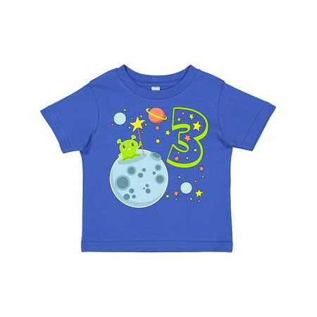 

Inktastic Cute 3rd Birthday Alien in Outer Space Gift Toddler Boy or Toddler Girl T-Shirt
