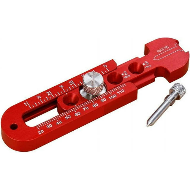 Saker Outil de Dessin Circulaire en Alliage d'Aluminium pour le Travail du Bois, Boussole de Marquage à Point Fixe, Règle de Cercle Réglable pour le Menuisier, Outils de Charpentier