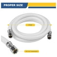 thumbnail image 2 of 6 FT Refrigerator Water Line, Polyester-Reinforced PVC Braided Ice Maker Hose with 1/4" Comp X 1/4"Compression Fittings(20PCS,6 Foot)(HOSE019-20Pack), 2 of 6