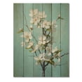 thumbnail image 3 of Designart "Apple Blossom Monochromatic gracefulness XXII" Floral Print on Natural Pine Wood, 3 of 5