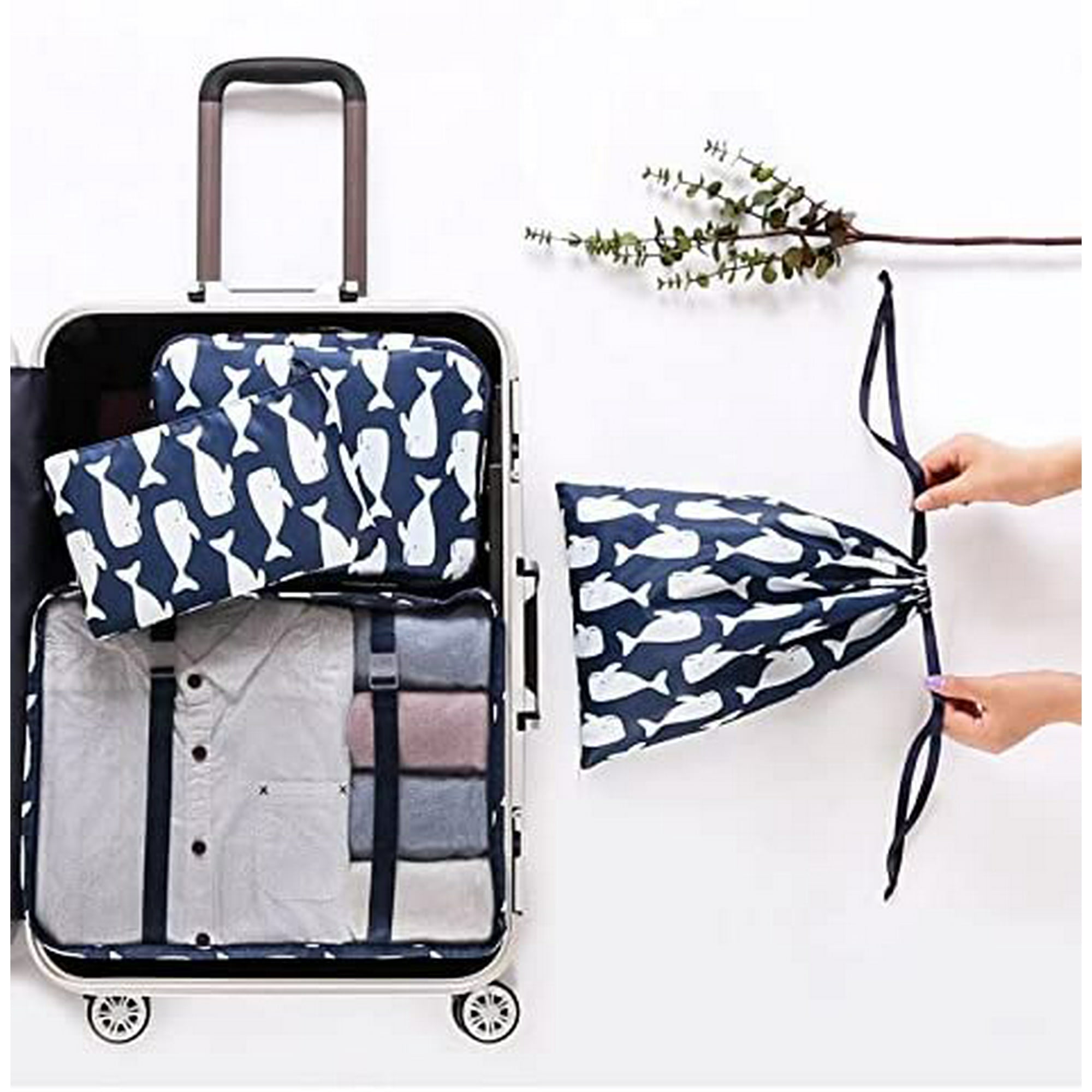 Sac De Voyage Sous Vide Kit 7 Cubes Compression Voyage - Sacs Rangement Valise Gain De Place 50% Accessoires Bagage Pratique