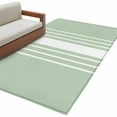 thumbnail image 6 of Sage Green White Stripe Area Rug 3x5 Washable Rug Non Slip Modern Rustic Vertical Striped Large Area Rug Indoor Floor Carpet for Entryway Bedroom Kitchen Living Room Home Office Dining Room Nursery, 6 of 8