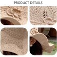 thumbnail image 6 of Women's Crochet Bucket Hat with Flower Accent, Wide Brim Hat, Lightweight and Adjustable(B), 6 of 7