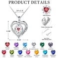 thumbnail image 2 of Iefil Graduation Gifts for Her 2026 College, 925 Sterling Silver Rose Heart September Sapphire Royal Blue Birthstone necklace for women, Inspirational Graduation High School Graduate Gift for Friend, 2 of 8