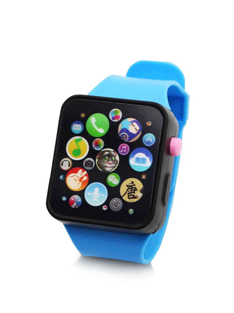 Children Multi-function Toy Watch Touch Screen Smartwatch Wristwatch for Early Education Color:Red watch strap by