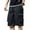 Black, variant on Men's Camouflage Casual Cargo Shorts, Loose-Fit Knee-Length Outdoor Shorts with Lace-Up Detail & Multi-Pocket Design ,Black L