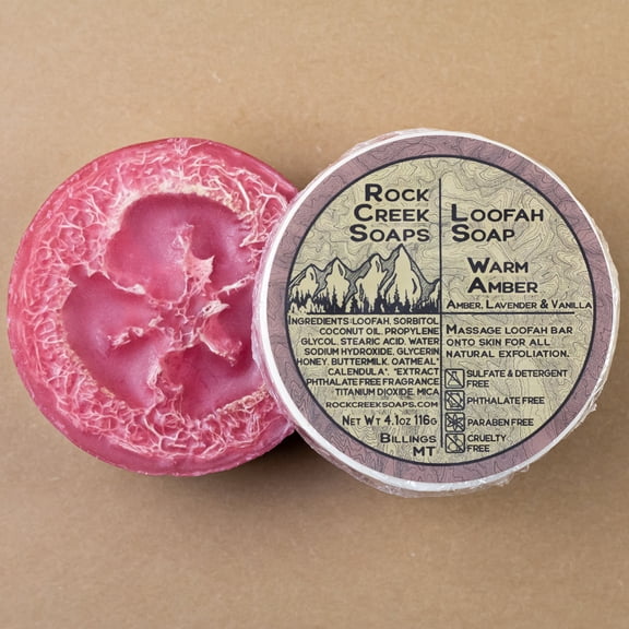 Rock Creek Soaps - Loofah Soap - Warm Amber