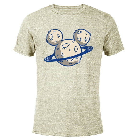 Disney Mickey Mouse Icon Planetary - Short Sleeve Blended T-Shirt for Adults - Customized-Yellow