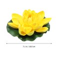 thumbnail image 5 of Milisten 1Pc Artificial Floating Water Lily Simulation Lotus Flower Pond Decor 17cm Yellow, 5 of 5