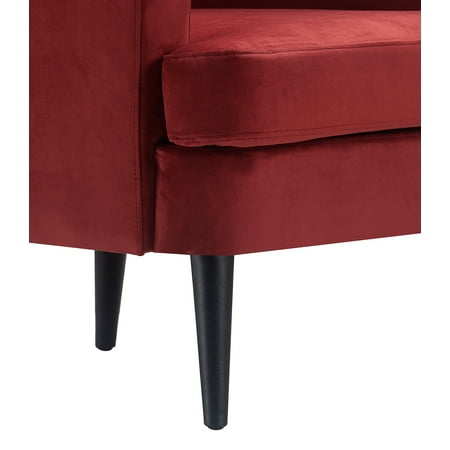 Elle Decor - Traditional Wing Chair - French Burgundy