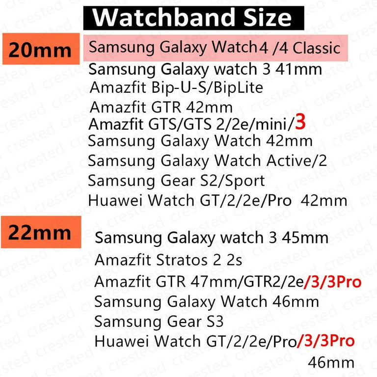 Galaxy gear hotsell s2 band size