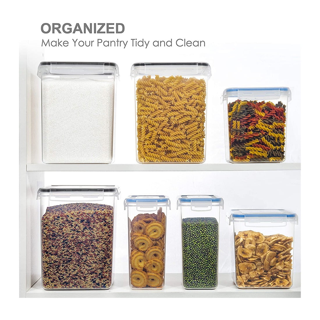 2PCS Food Storage Containers with Lids Airtight 6.5L, for Dry Food