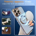 thumbnail image 2 of iPhone 14 Pro Max 6.7" Light Blue Magnetic Case, Cute Love Heart Magsafe, Soft Silicone Bumper, Raised Full Camera Lens Protection, 2 of 12