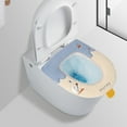 thumbnail image 6 of Thicker Bathroom Toilet Seat Cover Pads Fall And Winter Toilet Seat Thickened Household Warm Sitting Toilet Cover Furry Toilet Seat Cushion Washable D Shapetoilet Seat Cushion (Blue), 6 of 6