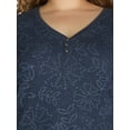 thumbnail image 4 of Terra & Sky Women's Plus Waffle Henley Tee, Sizes 0X-4X, 4 of 5