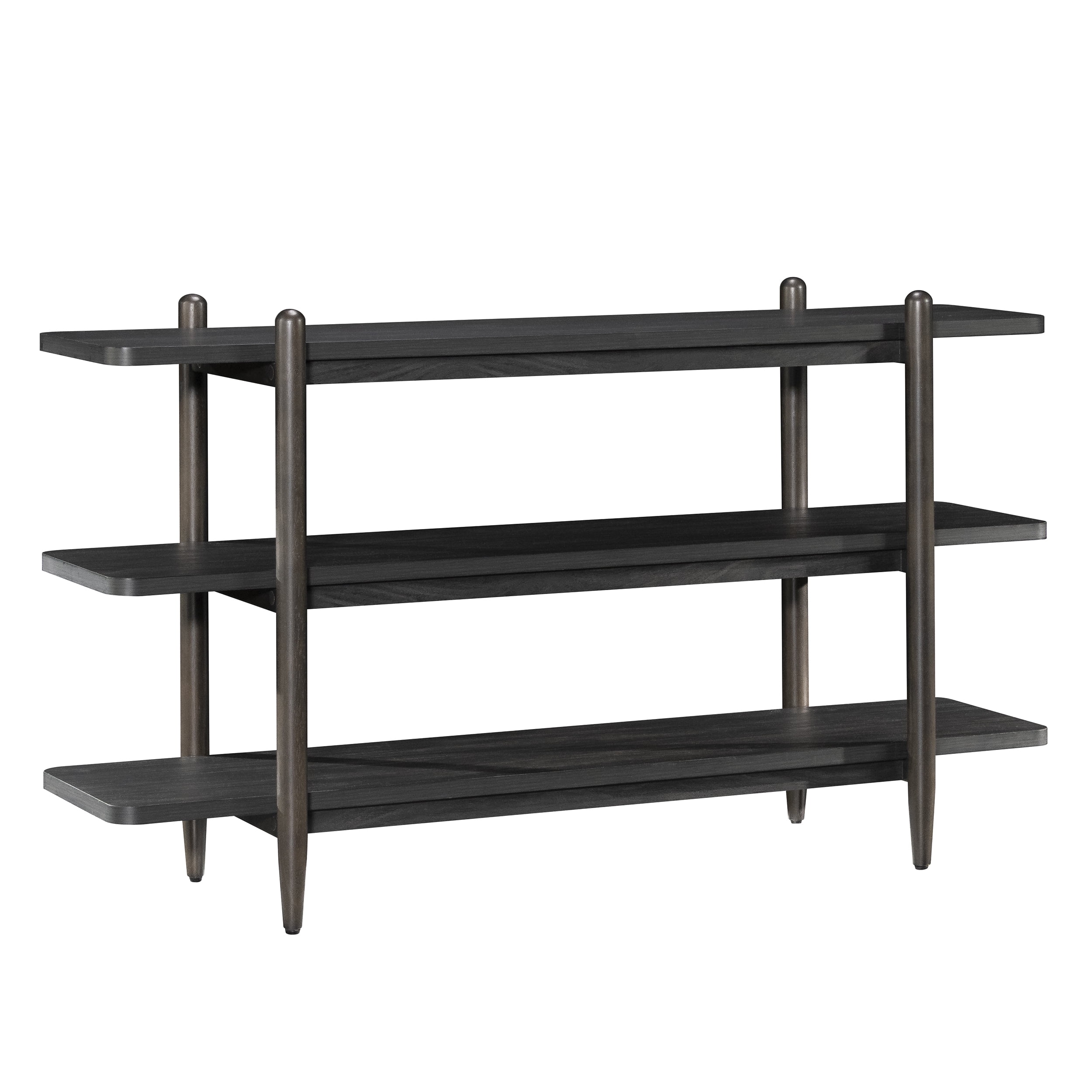 Better Homes & Gardens Springwood Horizontal Bookcase, Charcoal Finish