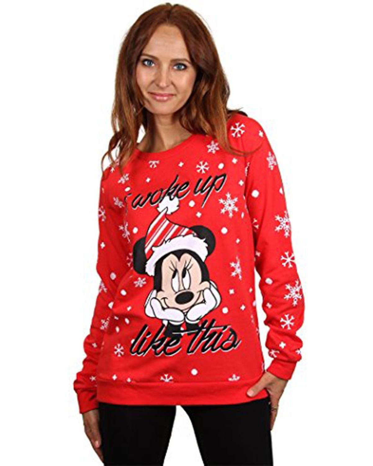Disney Womens Plus Size Christmas Minnie Woke Up SweatShirt, Minnie Mouse,  Size: 1X - Walmart.com