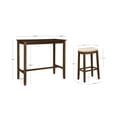 thumbnail image 4 of Linon Claridge 3-Piece Bar Height Tavern Set, Rustic Brown/Natural Linen Stripe, 4 of 9