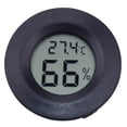 thumbnail image 1 of 1PC Round Digital Hygrometer Thermometer Embedded Electronic Digital Hygrometer Acrylic Reptile Pet Humidity Meter for Pet Store Home Use (Black), 1 of 8