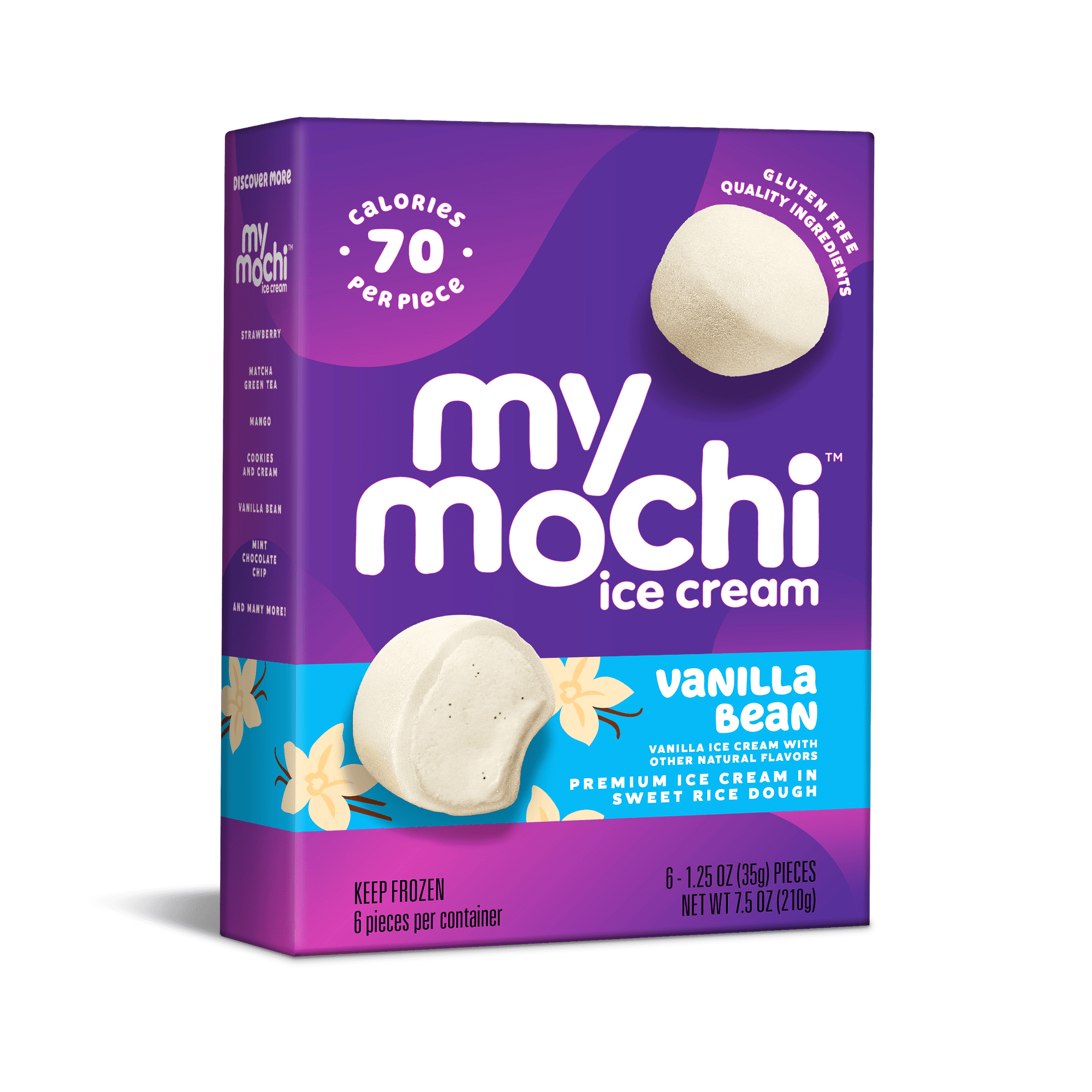 My/Mochi Ice Cream Vanilla Bean, 1.25oz, 6 Count