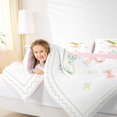 thumbnail image 3 of Manfei Minimalist Goblet King Size Comforter Sets,Bow Olive Border Comforters King Size,Pink Reversible,3 Pieces,1 Comforter and 2 Pillowcases, 3 of 7